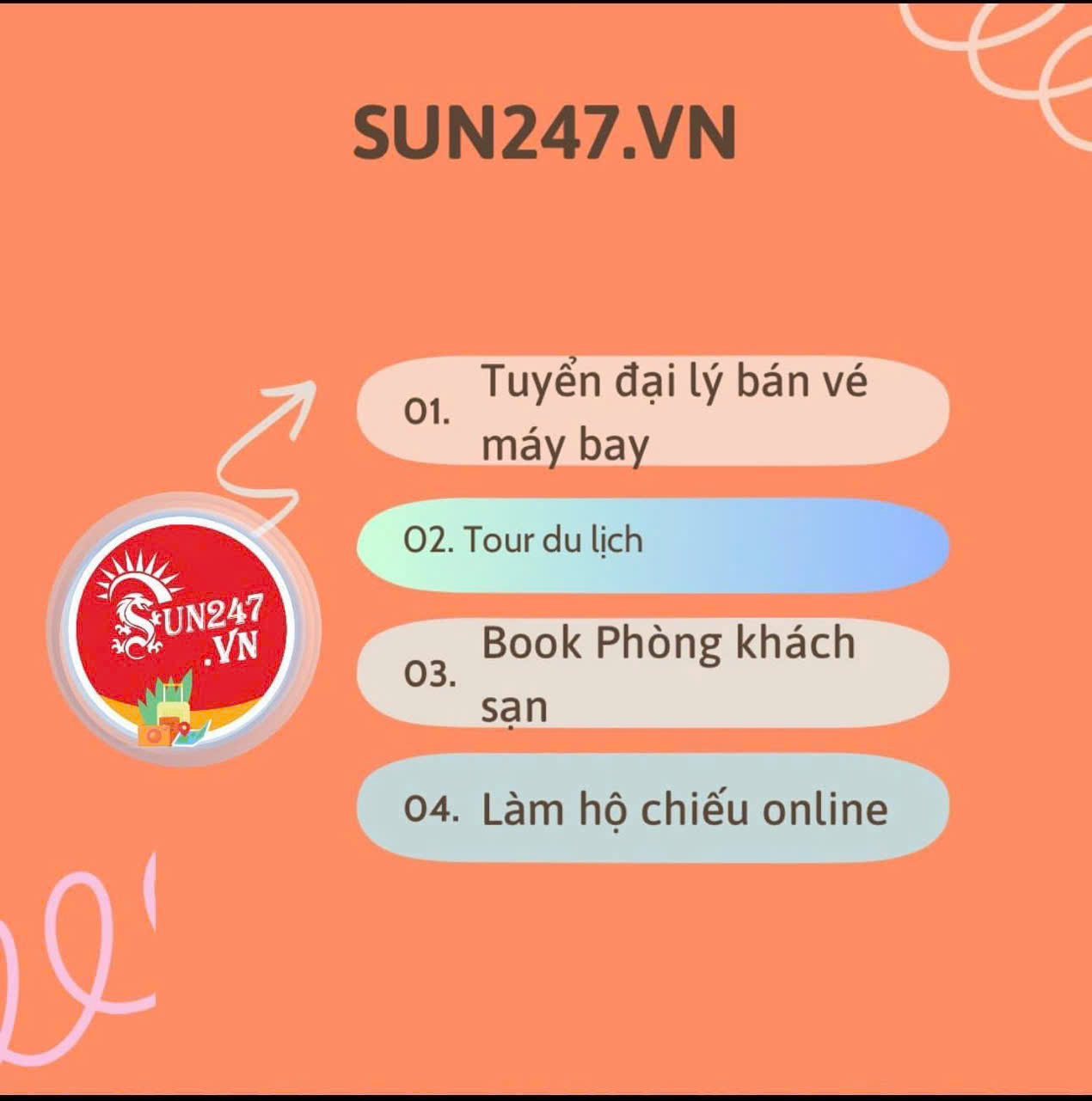 Hành trình bay cao, cùng SUN247! - Tuyển Đại lý CTV bán vé máy bay - tour du lịch - phòng khách sạn